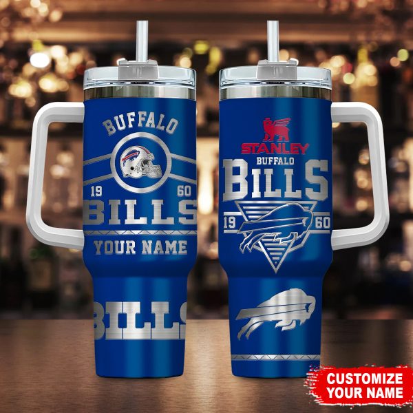 Buffalo Bills NFL Custom Stanley Quencher 30oz-40oz Stainless Steel Tumbler Hot And Cold Tumbler
