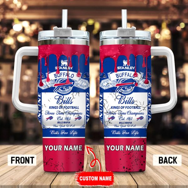 Buffalo Bills NFL Kings Of Football Custom Stanley Quencher 30oz-40oz Stainless Steel Tumbler Hot And Cold Tumbler
