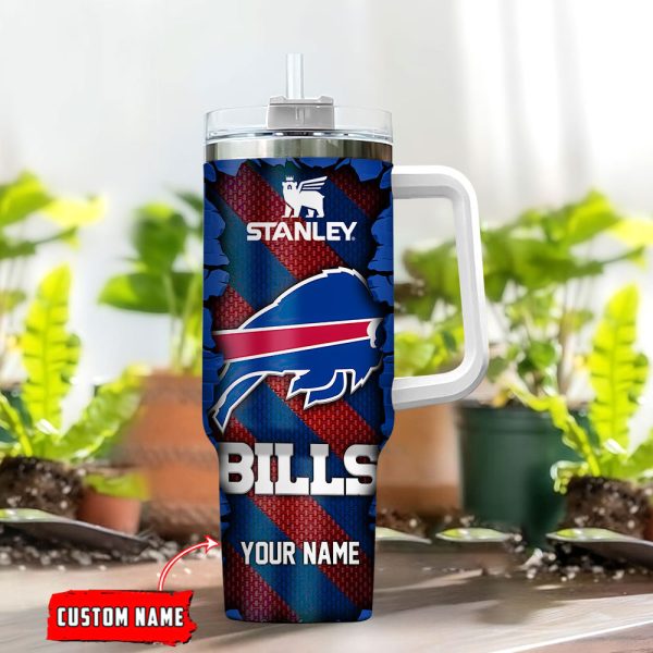 Buffalo Bills NFL Custom Stanley Quencher 30oz-40oz Stainless Steel Tumbler Hot And Cold Tumbler - Image 2