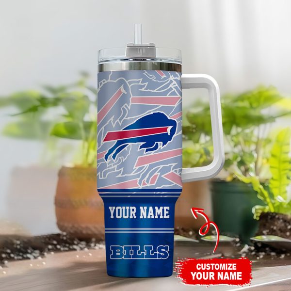 Buffalo Bills NFL Custom Stanley Quencher 30oz-40oz Stainless Steel Tumbler Hot And Cold Tumbler - Image 2
