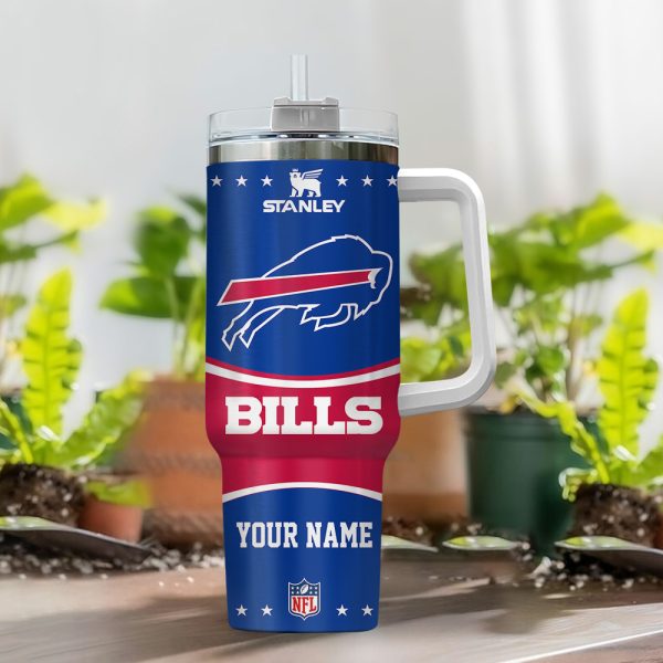 Buffalo Bills NFL Custom Stanley Quencher 30oz-40oz Stainless Steel Tumbler Hot And Cold Tumbler - Image 2