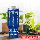 Buffalo Bills NFL Energy Nutrition Facts Custom Stanley Quencher 30oz-40oz Stainless Steel Tumbler Hot And Cold Tumbler