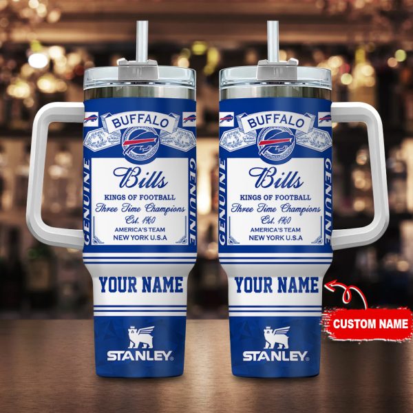 Buffalo Bills NFL Kings Of Football Custom Stanley Quencher 30oz-40oz Stainless Steel Tumbler Hot And Cold Tumbler