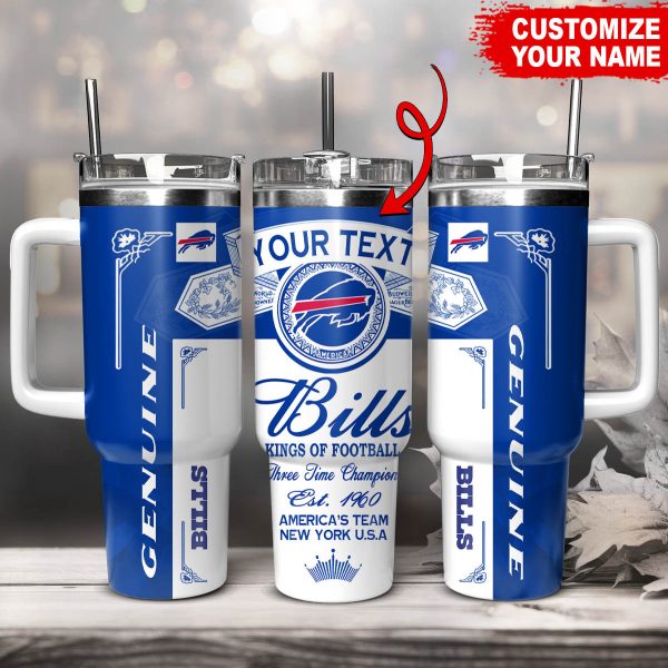 Buffalo Bills NFL Kings Of Football Custom Stanley Quencher 30oz-40oz Stainless Steel Tumbler Hot And Cold Tumbler