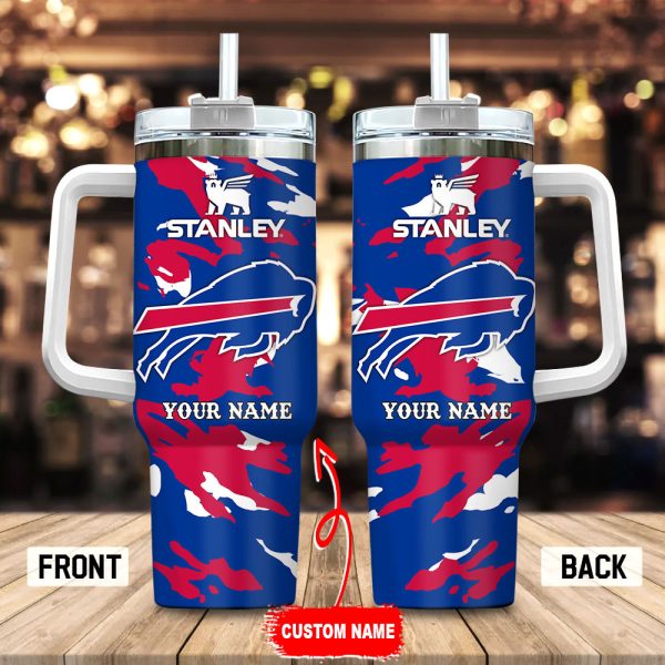 Buffalo Bills NFL Custom Stanley Quencher 30oz-40oz Stainless Steel Tumbler Hot And Cold Tumbler