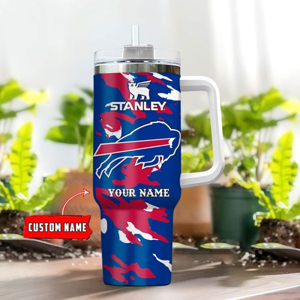 Buffalo Bills NFL Custom Stanley Quencher 30oz-40oz Stainless Steel Tumbler Hot And Cold Tumbler - Image 2