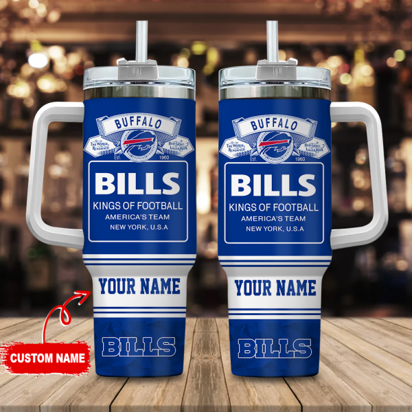 Buffalo Bills NFL Bud Light Custom Stanley Quencher 30oz-40oz Stainless Steel Tumbler Hot And Cold Tumbler