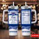Buffalo Bills NFL Nutrition Facts Custom Stanley Quencher 30oz-40oz Stainless Steel Tumbler Hot And Cold Tumbler