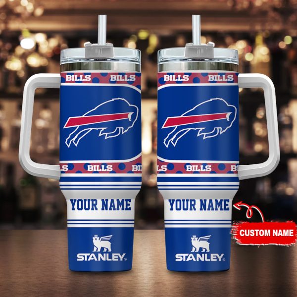 Buffalo Bills NFL Custom Stanley Quencher 30oz-40oz Stainless Steel Tumbler Hot And Cold Tumbler