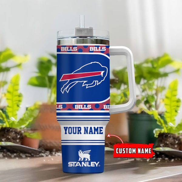 Buffalo Bills NFL Custom Stanley Quencher 30oz-40oz Stainless Steel Tumbler Hot And Cold Tumbler - Image 2