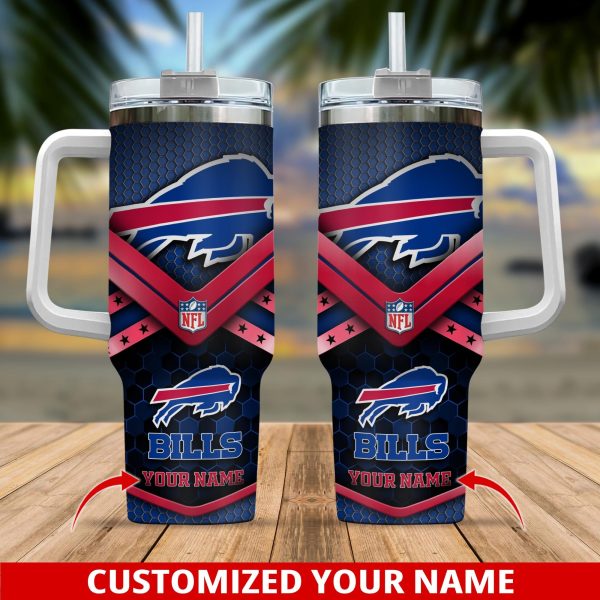 Buffalo Bills NFL Custom Stanley Quencher 30oz-40oz Stainless Steel Tumbler Hot And Cold Tumbler