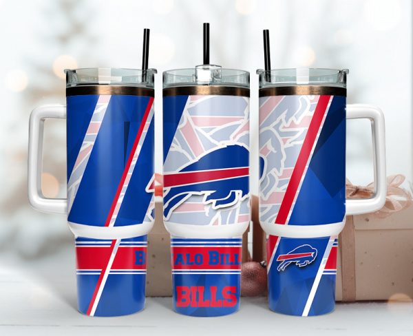 Buffalo Bills NFL Custom Stanley Quencher 30oz-40oz Stainless Steel Tumbler Hot And Cold Tumbler