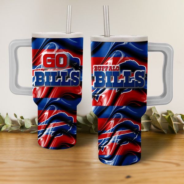 Buffalo Bills NFL Custom Stanley Quencher 30oz-40oz Stainless Steel Tumbler Hot And Cold Tumbler