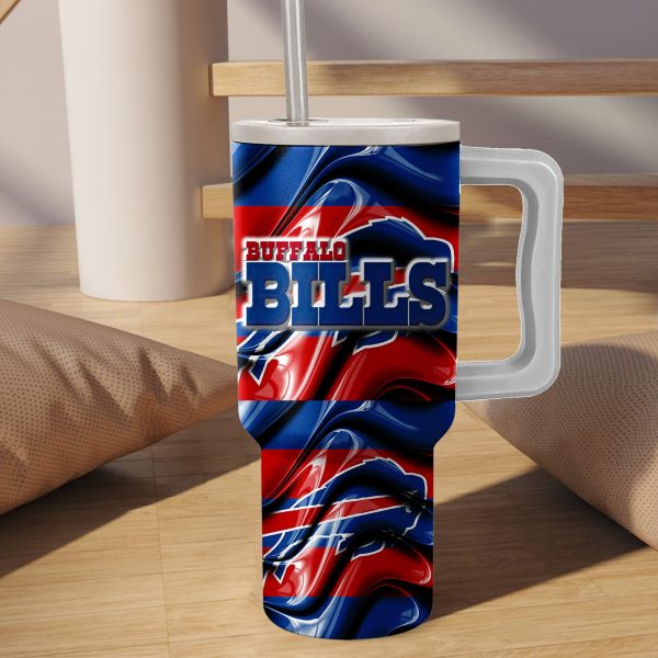 Buffalo Bills NFL Custom Stanley Quencher 30oz-40oz Stainless Steel Tumbler Hot And Cold Tumbler - Image 2