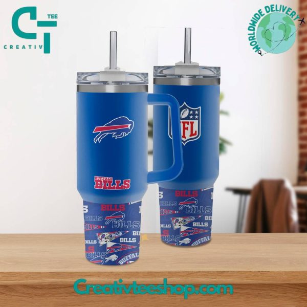 Buffalo Bills NFL Custom Stanley Quencher 30oz-40oz Stainless Steel Tumbler Hot And Cold Tumbler
