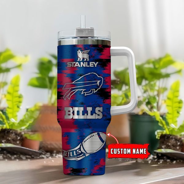 Buffalo Bills NFL Custom Stanley Quencher 30oz-40oz Stainless Steel Tumbler Hot And Cold Tumbler - Image 2