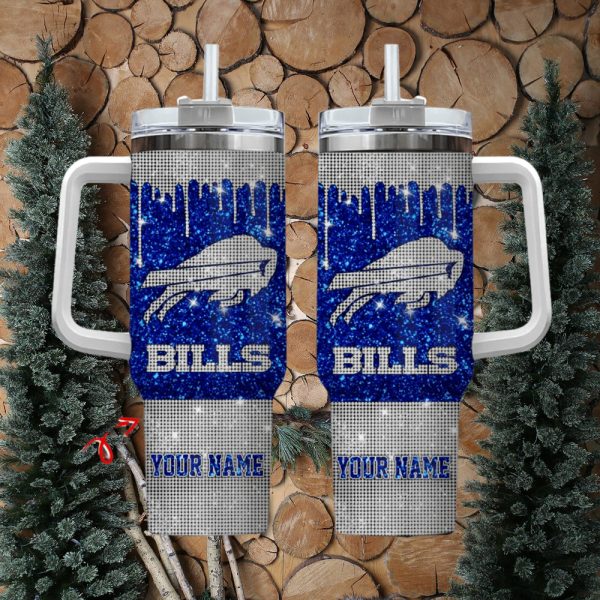 Buffalo Bills NFL Custom Stanley Quencher 30oz-40oz Stainless Steel Tumbler Hot And Cold Tumbler - Image 2