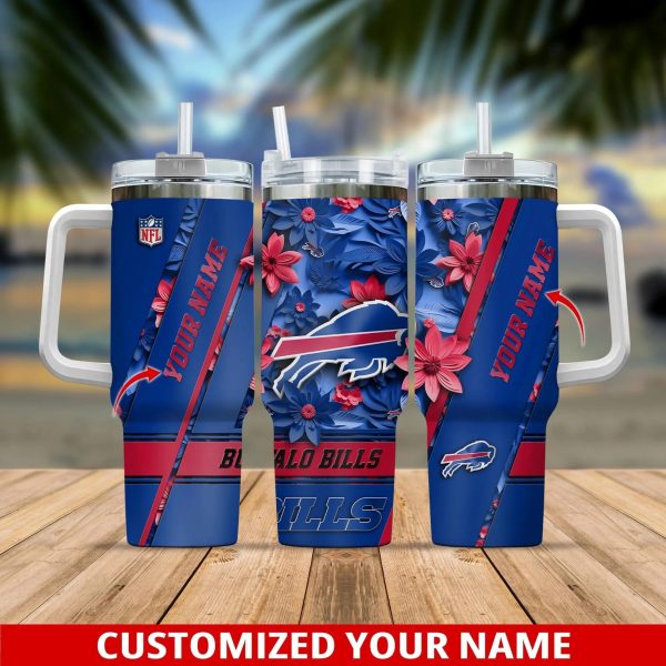 Buffalo Bills NFL Custom Stanley Quencher 30oz-40oz Stainless Steel Tumbler Hot And Cold Tumbler