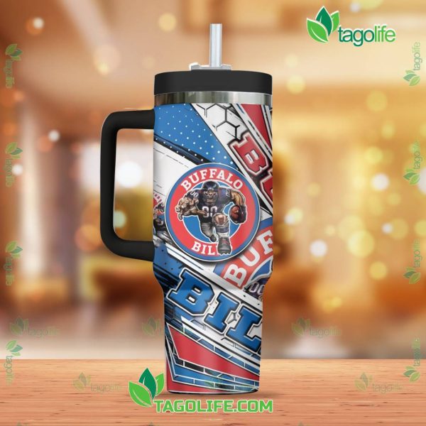 Buffalo Bills NFL Custom Stanley Quencher 30oz-40oz Stainless Steel Tumbler Hot And Cold Tumbler - Image 2