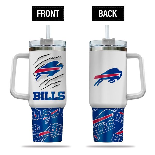 Buffalo Bills NFL Custom Stanley Quencher 30oz-40oz Stainless Steel Tumbler Hot And Cold Tumbler