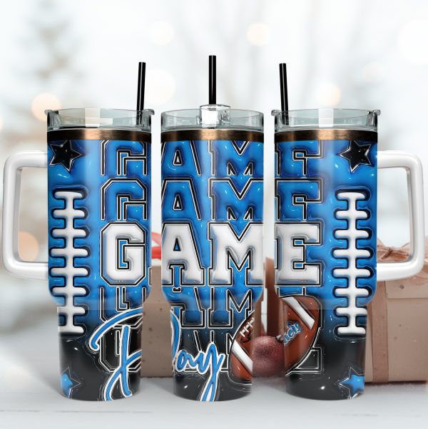 Carolina Panthers NFL Game Day Custom Stanley Quencher 30oz-40oz Stainless Steel Tumbler Hot And Cold Tumbler