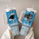 Carolina Panthers NFL Custom Stanley Quencher 30oz-40oz Stainless Steel Tumbler Hot And Cold Tumbler