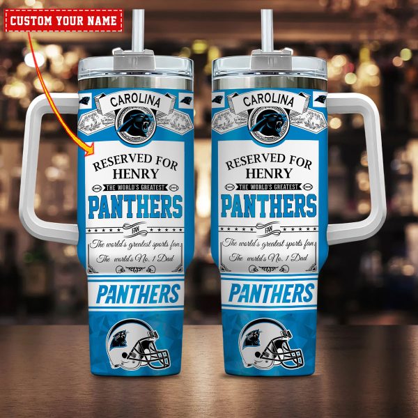 Carolina Panthers NFL Father's Day Custom Stanley Quencher 30oz-40oz Stainless Steel