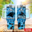 Carolina Panthers NFL Tropical Floral Custom Stanley Quencher 30oz-40oz Stainless Steel