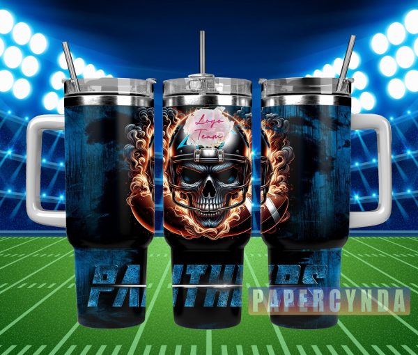 Carolina Panthers Custom Stanley Quencher 30oz-40oz Stainless Steel Tumbler Hot And Cold Tumbler