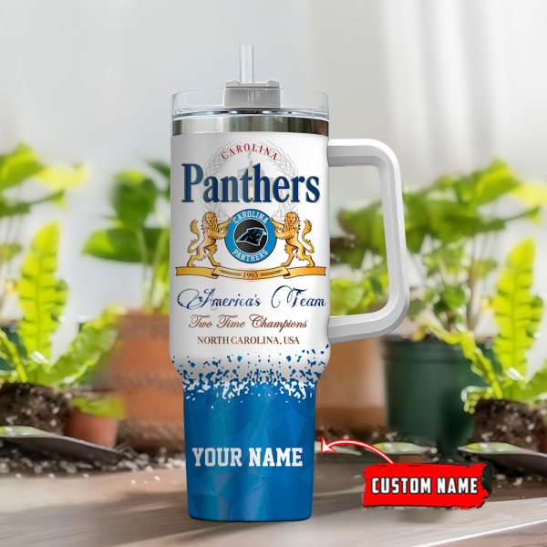 Carolina Panthers NFL Champions Modelo Custom Stanley Quencher 30oz-40oz Stainless Steel Tumbler Hot And Cold Tumbler - Image 2