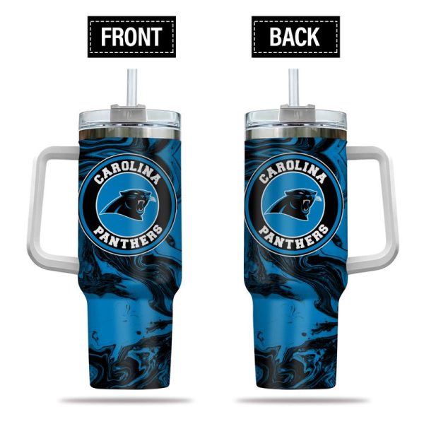 Carolina Panthers NFL Custom Stanley Quencher 30oz-40oz Stainless Steel Tumbler Hot And Cold Tumbler