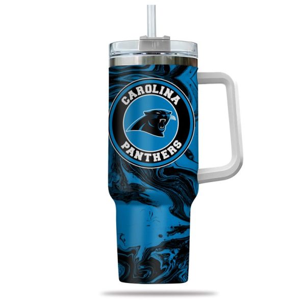 Carolina Panthers NFL Custom Stanley Quencher 30oz-40oz Stainless Steel Tumbler Hot And Cold Tumbler - Image 2