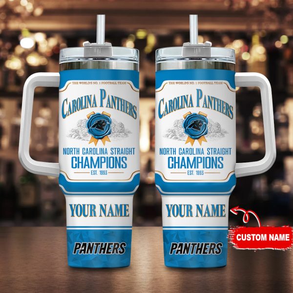 Carolina Panthers NFL Jim Beam Custom Stanley Quencher 30oz-40oz Stainless Steel Tumbler Hot And Cold Tumbler