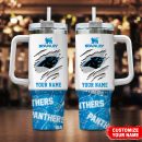 Carolina Panthers NFL Custom Stanley Quencher 30oz-40oz Stainless Steel Tumbler Hot And Cold Tumbler
