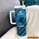 Carolina Panthers NFL Custom Stanley Quencher 30oz-40oz Stainless Steel Tumbler Hot And Cold Tumbler