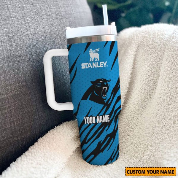 Carolina Panthers NFL Custom Stanley Quencher 30oz-40oz Stainless Steel Tumbler Hot And Cold Tumbler - Image 2