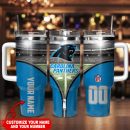 Carolina Panthers NFL Custom Stanley Quencher 30oz-40oz Stainless Steel Tumbler Hot And Cold Tumbler