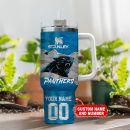 Carolina Panthers NFL Custom Stanley Quencher 30oz-40oz Stainless Steel Tumbler Hot And Cold Tumbler