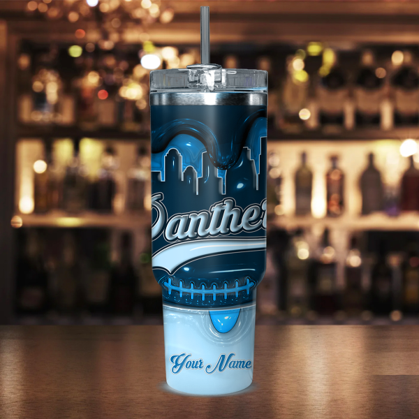 Carolina Panthers NFL Custom Stanley Quencher 30oz-40oz Stainless Steel Tumbler Hot And Cold Tumbler - Image 2