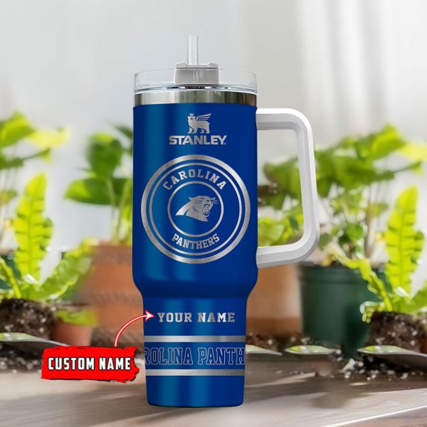 Carolina Panthers NFL Custom Stanley Quencher 30oz-40oz Stainless Steel Tumbler Hot And Cold Tumbler - Image 2
