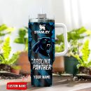 Carolina Panthers NFL Custom Stanley Quencher 30oz-40oz Stainless Steel Tumbler Hot And Cold Tumbler