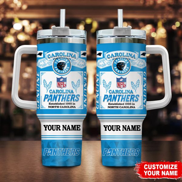 Carolina Panthers NFL Super Bowl Champs Pride Custom Stanley Quencher 30oz-40oz Stainless Steel Tumbler Hot And Cold Tumbler