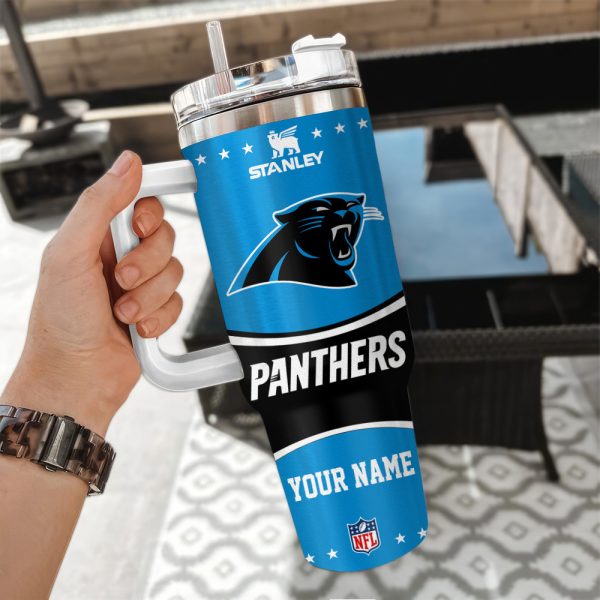 Carolina Panthers NFL Custom Stanley Quencher 30oz-40oz Stainless Steel Tumbler Hot And Cold Tumbler - Image 2