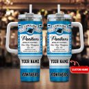 Carolina Panthers NFL Kings of Football Custom Stanley Quencher 30oz-40oz Stainless Steel Tumbler Hot And Cold Tumbler