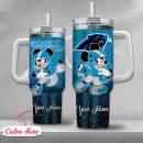 Carolina Panthers NFL Mickey Mouse Glitter Custom Stanley Quencher 30oz-40oz Stainless Steel Tumbler Hot And Cold Tumbler