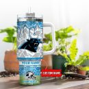Carolina Panthers NFL Glitter Custom Stanley Quencher 30oz-40oz Stainless Steel Tumbler Hot And Cold Tumbler