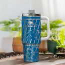 Carolina Panthers NFL Silver Custom Stanley Quencher 30oz-40oz Stainless Steel Tumbler Hot And Cold Tumbler