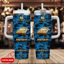 Carolina Panthers NFL Camouflage Golden Logo Custom Stanley Quencher 30oz-40oz Stainless Steel Tumbler Hot And Cold Tumbler