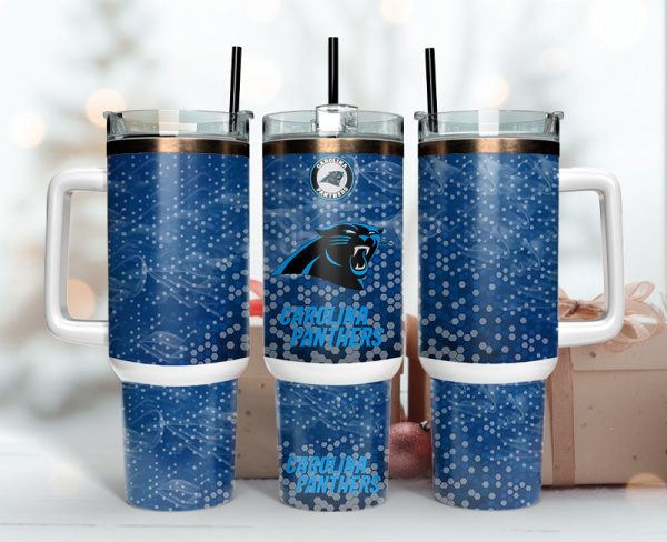 Carolina Panthers NFL Custom Stanley Quencher 30oz-40oz Stainless Steel Tumbler Hot And Cold Tumbler