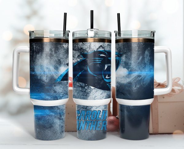 Carolina Panthers NFL Custom Stanley Quencher 30oz-40oz Stainless Steel Tumbler Hot And Cold Tumbler